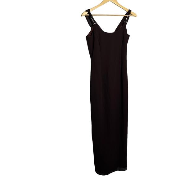 Scott McClintock Brown Gown Maxi 90's Y2K Chocolate Brown - Picture 1 of 7